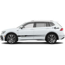 VW & Tiguan Lettering Side Stripes Vinyl Decal Set for Volkswagen Tiguan_2