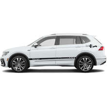 VW & Tiguan Lettering Side Stripes Vinyl Decal Set for Volkswagen Tiguan_3