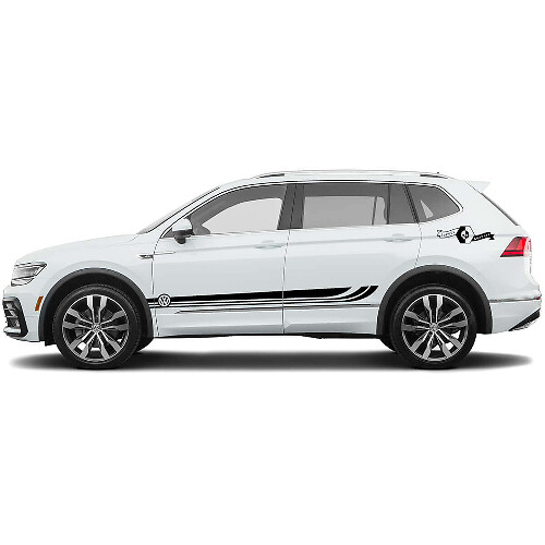 Accent Side Stripes Vinyl Decal Set for Volkswagen Tiguan_1