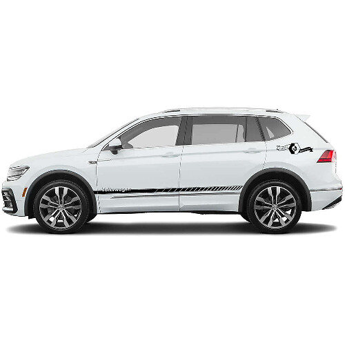 Lettering Side Stripes Vinyl Decal Kit for Volkswagen Tiguan