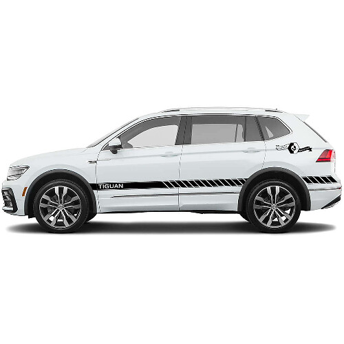 Accent Side Stripes Vinyl Decal Kit for Volkswagen Tiguan