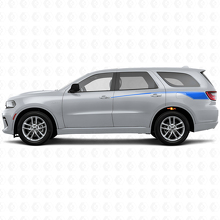 Tapering Outline Rear Side Stripes Vinyl Decal Set for Dodge Durango 2011+_2