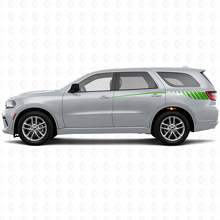Tapering Strobe Style Rear Side Stripes Vinyl Decal Set for Dodge Durango 2011+_3