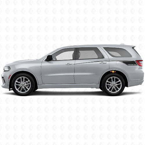 Tapering Outline with Custom Text Side Stripes Vinyl Decal Kit for Dodge Durango 2011+