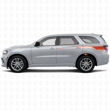 Tapering Outline with Custom Text Side Stripes Vinyl Decal Kit for Dodge Durango 2011+_4