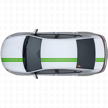 Double Stripes Upper Side Vinyl Decal Kit for Dodge Dart 2013+_3