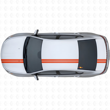 Double Stripes Upper Side Vinyl Decal Kit for Dodge Dart 2013+_4