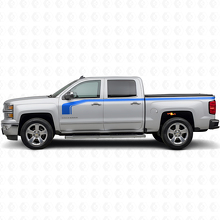 Hockey Stick Style with Lower Outline Side Vinyl Decal Kit for Chevy Silverado 1500 2014+_2
