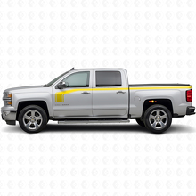 Hockey Stick Style with Outline Side Vinyl Decal Kit for Chevy Silverado 1500 2014+_5