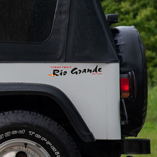Rio Grande Side Vinyl Decal Stickers for Jeep Wrangler 