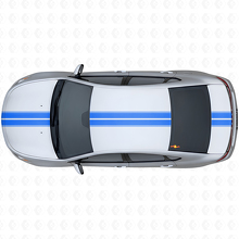 Dual Outline Stripes Upper Side Vinyl Decal Kit for Dodge Dart 2013+_2