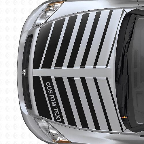 Custom Dual Strobe Stripes Hood Vinyl Decal Set for Dodge Caliber 2007+