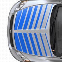 Dual Strobe Stripes Hood Vinyl Decal Set for Dodge Caliber 2007+_2