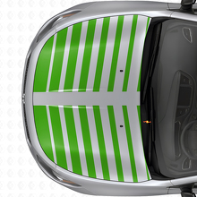 Dual Strobe Hood Stripes Vinyl Decal Set for Dodge Dart 2013+_3