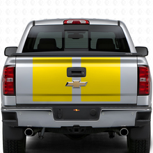 Dual Wide Stripes Hood & Tailgate Vinyl Decal Kit for Chevrolet Silverado 2014-15_10