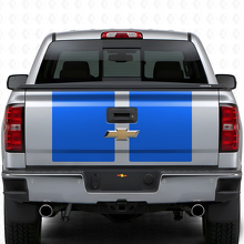 Dual Wide Stripes Hood & Tailgate Vinyl Decal Kit for Chevrolet Silverado 2014-15_4