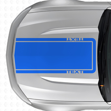 Custom Text Outline Stripe Hood Vinyl Decal for Musclecar Musclecarmodel Mach 1 2010-20_2