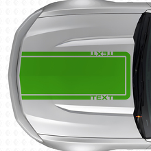 Custom Text Outline Stripe Hood Vinyl Decal for Musclecar Musclecarmodel Mach 1 2010-20_3