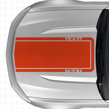 Custom Text Outline Stripe Hood Vinyl Decal for Musclecar Musclecarmodel Mach 1 2010-20_4