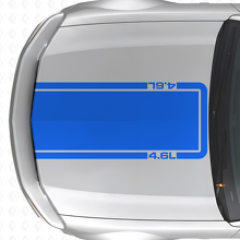 4.6L Hood Outline Stripe Vinyl Decal for Musclecar Musclecarmodel Mach 1 2005-09_2