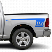Custom Text Rear Side Stripes Vinyl Decal Kit for Dodge Ram 2009-18_2