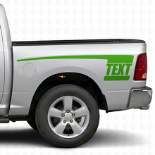 Custom Text Rear Side Stripes Vinyl Decal Kit for Dodge Ram 2009-18_3