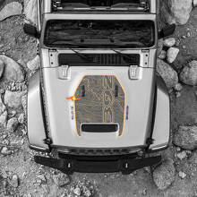 392 Topographic Map Hood Vent Vinyl Decal for Jeep Wrangler _2