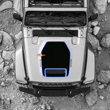 Blackout Contour Hood Vent Vinyl Decal for Jeep Wrangler_2