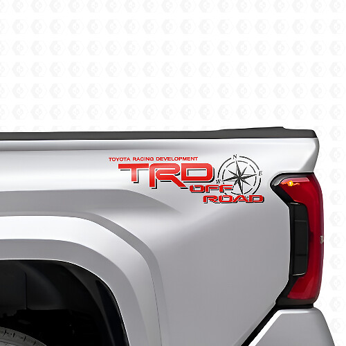 TRD Off Road Compass Side Vinyl Decals for Toyota Tacoma