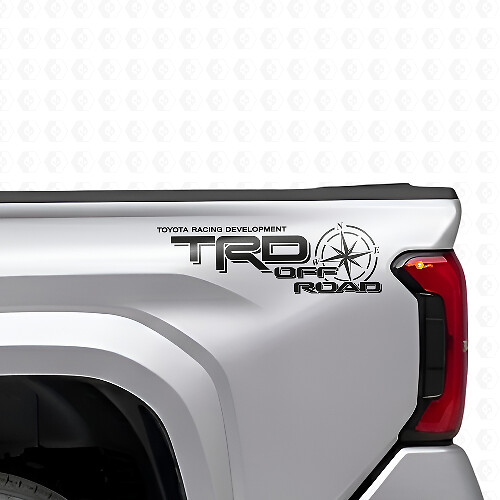 TRD Off Road Compass Bed Side Vinyl Decal Kit for Toyota Tacoma