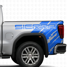 Branded Distressed Style Bed Side Vinyl Decal Kit for GMC Sierra 2019_2