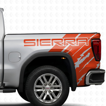 Branded Distressed Style Bed Side Vinyl Decal Kit for GMC Sierra 2019_4