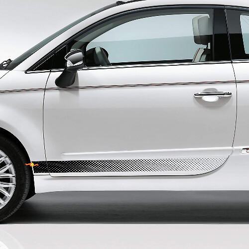 Perforated Style Stripes Side Vinyl Decal Sticker for Fiat 500_1