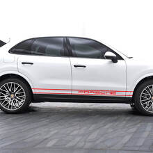 Two Pinstripe PORSCHE Side Door Vinyl Decal Sticker for Porsche Cayenne_2