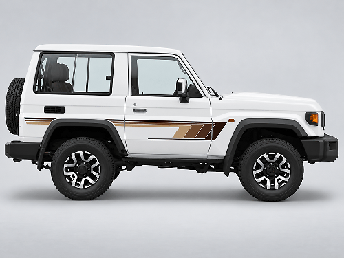 Gradient Side Stripes Vinyl Decal Kit for Toyota Land Cruiser FJ70 Short Wheelbase