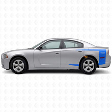 Custom Text Accent Stripes Bedside Vinyl Decal Sticker for Dodge Charger 2011-2014_2
