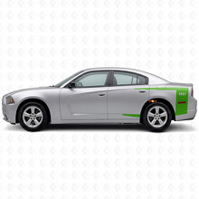 Custom Text Accent Stripes Bedside Vinyl Decal Sticker for Dodge Charger 2011-2014_3