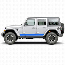 Outline Stripes Side Vinyl Decal Sticker for Jeep Wrangler 2018-2027_3