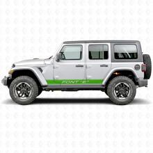 Custom Text Outline Stripes Side Vinyl Decal Sticker for Jeep Wrangler 2018-2027_4