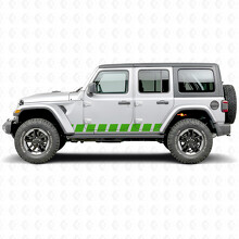 Block Style Stripes Side Vinyl Decal Sticker for Jeep Wrangler 2018-2027_4