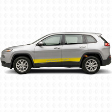 Custom Text Outline Stripes Side Vinyl Decal Sticker for Jeep Cherokee 2014-2023_6