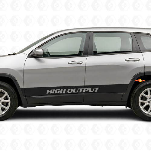 High Output Straight Stripes Side Vinyl Decal Sticker for Jeep Cherokee 2014-2023_1