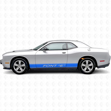 Custom Outline Stripes Rocker Panel Vinyl Decal Sticker for Dodge Challenger_2