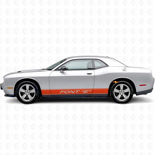 Custom Outline Stripes Rocker Panel Vinyl Decal Sticker for Dodge Challenger_4