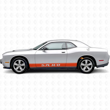 5.7L H/O Outline Stripes Rocker Panel Vinyl Decal Sticker for Dodge Challenger_4