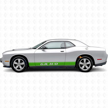 6.1L H/O Outline Stripes Rocker Panel Vinyl Decal Sticker for Dodge Challenger_3