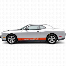High Output Straight Stripes Side Vinyl Decal Sticker for Dodge Challenger_4