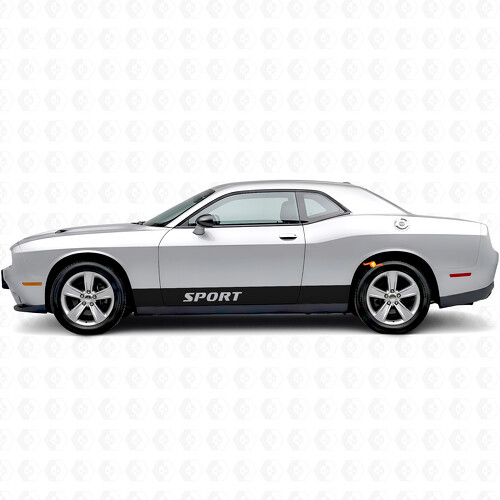 Sport Straight Stripes Side Vinyl Decal Sticker for Dodge Challenger_1
