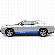 Sport Straight Stripes Side Vinyl Decal Sticker for Dodge Challenger_2