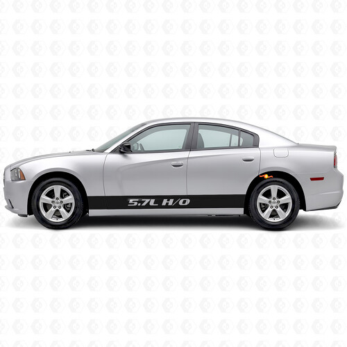 5.7L H/O Straight Stripes Side Vinyl Decal Sticker for Dodge Charger 2011-2014